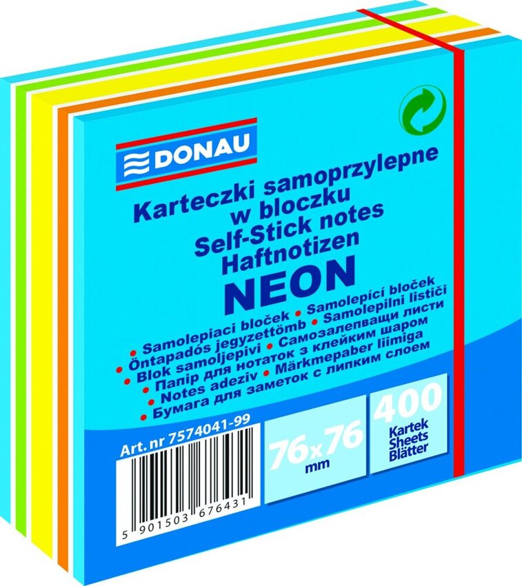 Bloczek Samoprzylepny X K Kol Neon Niebieski Donau