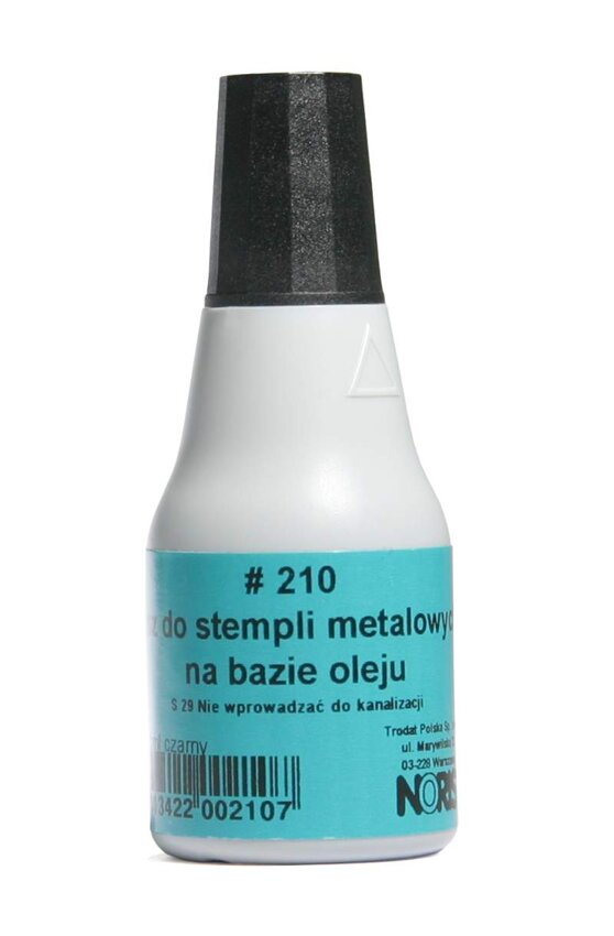 Tusz Do Stempli Metal 25ml Olejowy Czarny Noris Czarny Biuro