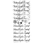 Naklejki Ażurowe Wesołych Świąt 16szt. Srebrne /DpCraft