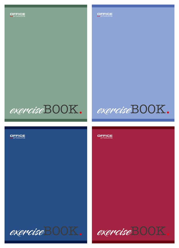 Zeszyt szkolny OFFICE PRODUCTS A5 w kratkę 80 kart., 60gsm mix kolorów