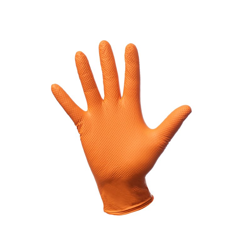 Rękawice Nitrylowe Bezpudrowe Emka 7.0 90 szt. Rozmiar XL Pomarańczowe  /