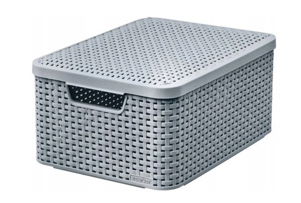 Koszyk z pokrywą Style L szary 253003 / Curver
