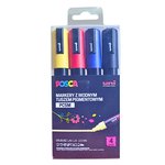 Zestaw 4 markerów plakatowych Uni Posca PC-5M