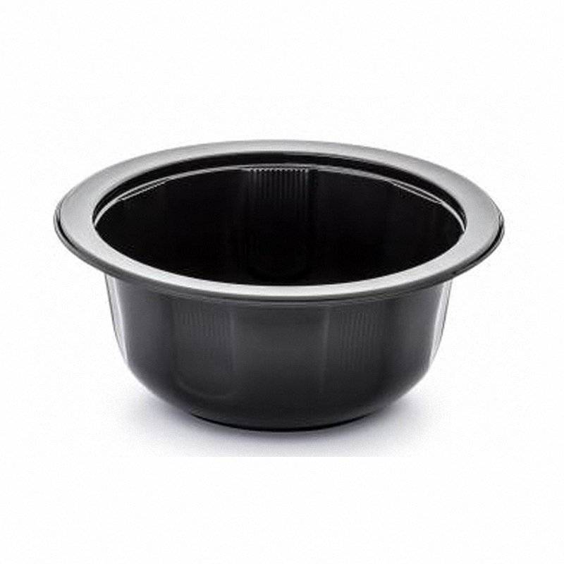 Pojemnik PP 350ml Wielorazowy Okrągły Fi115 A'50 Czarny  /KGL