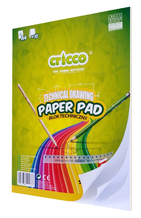 Blok Techniczny Cricco Biały A4 10Kartek