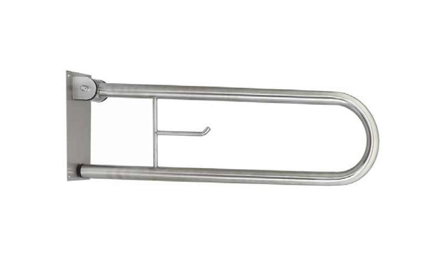 Poręcz uchylna łukowa biała