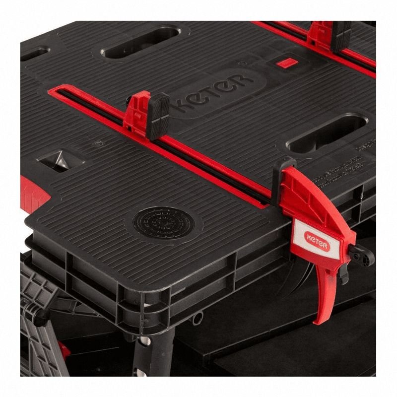 Składany stół Curver WORK TABLE 237005 czerwony czarny szary