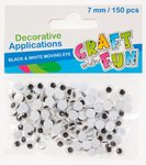 Ozdoba dekoracyjna Samoprzylepne Oczy 7mm /Craft With Fun