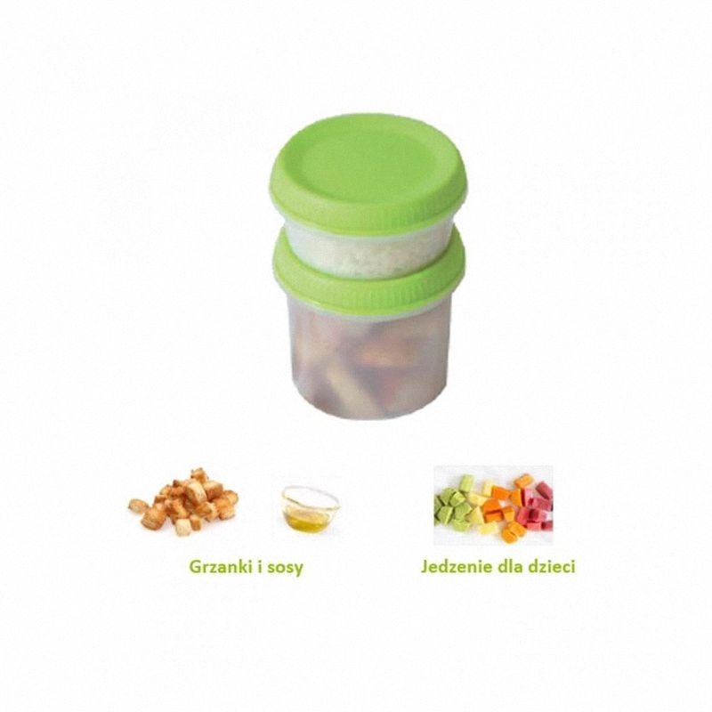 Curver Smart To Go zestaw 2 pojemników na sos 80ml 150ml zielony