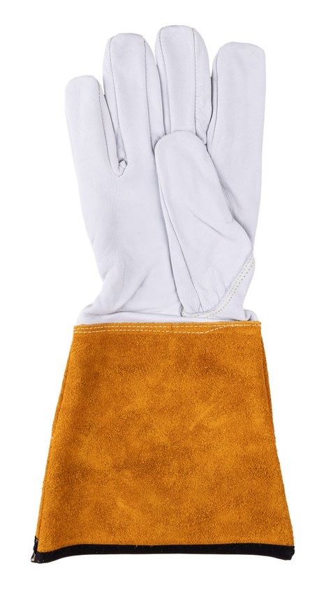 Rękawice spawalnicze DONAU SAFETY DS-KEV WELTIG kevlar skóra kozia rozm. 9/L biało-złote