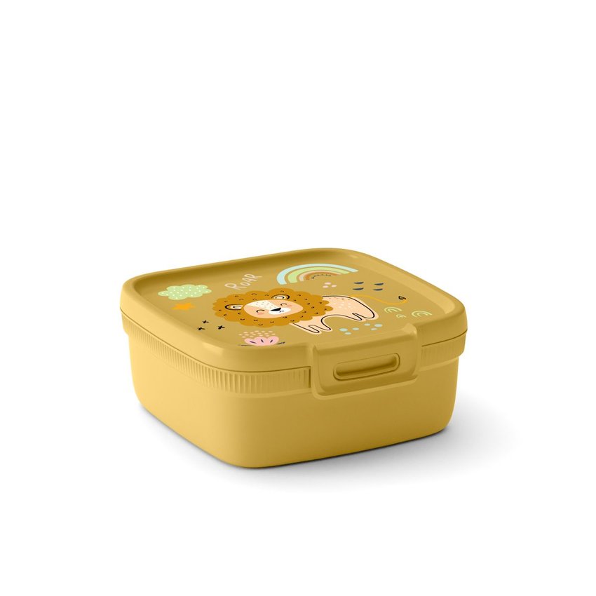 Pojemnik Na Żywność Kwadratowy Wildlife 0,9L Żółty / Curver 257380