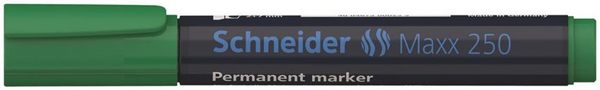 Marker Permanentny Schneider Maxx 250 Ścięty 2-7mm Zielony