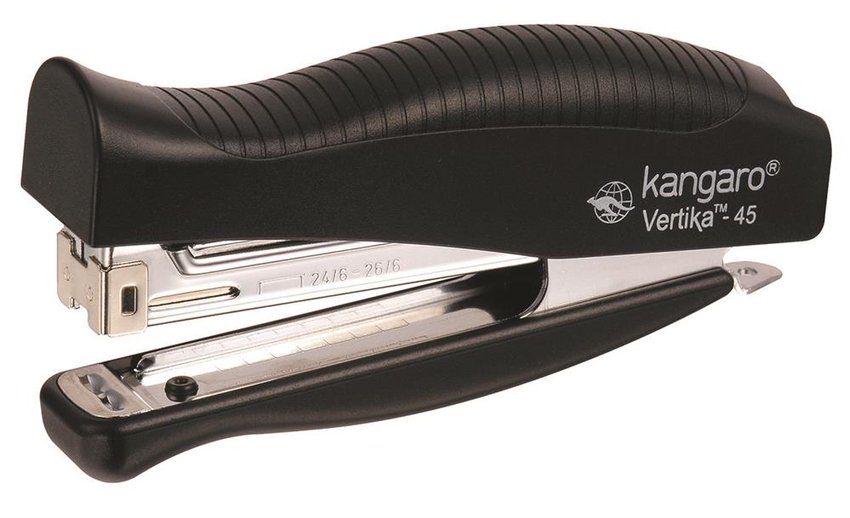 Zszywacz Kangaro Vertika-45+Zszywki Zszywa Do 30 Kartek Blister Czarny