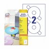 Etykiety Samop. Avery na CD 2/A4 A'25 Inkjet/Laser Białe Mat No.L6043-25