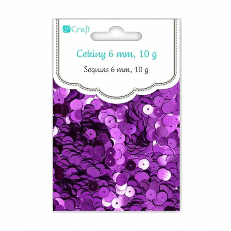 Cekiny Okrągłe 10g  [DPCE-047]  Fioletowe Metaliczne / DpCraft