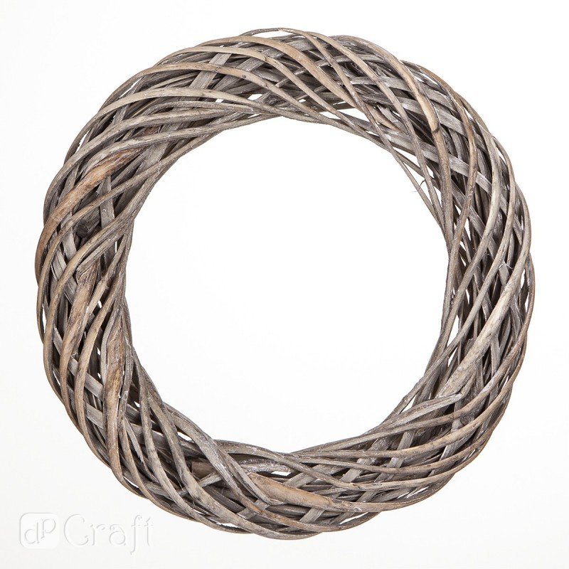Wianek Wiklinowy 36cm Szary [DPDN-031] /DpCraft