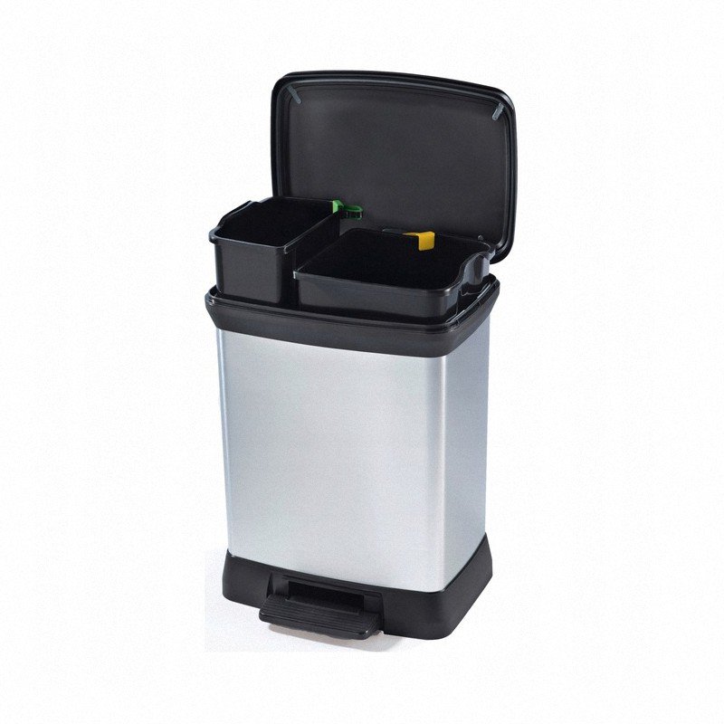 Kosz pedałowy Curver Deco Bin IML 10L 18L metalizowany