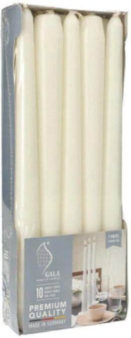 Papstar białe świece stożkowe 2,3 cm opakowanie 10 szt