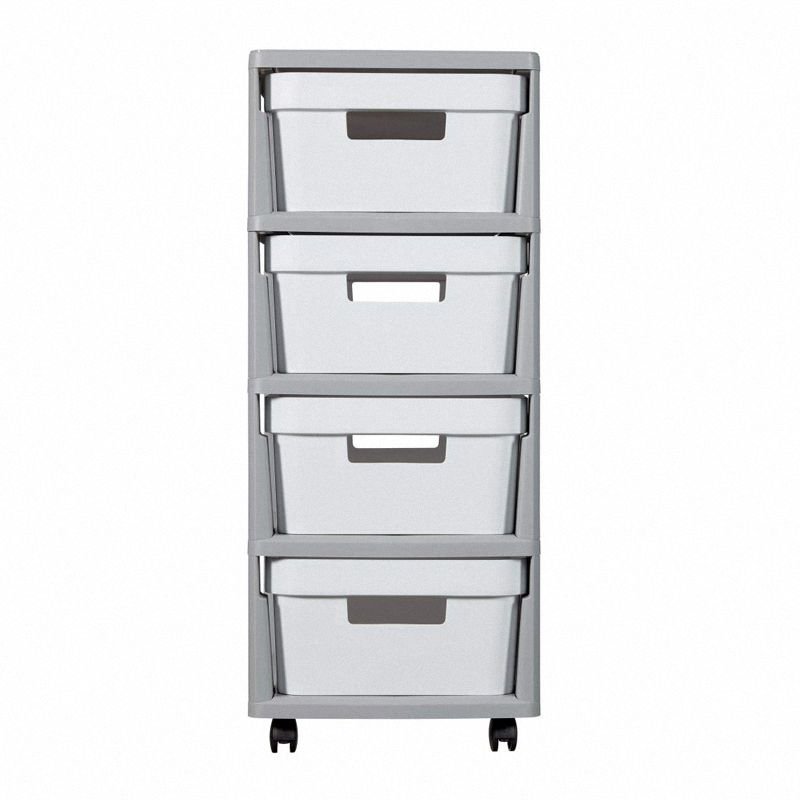 Regał Infinity 4x10L szaro biały Curver model 231559