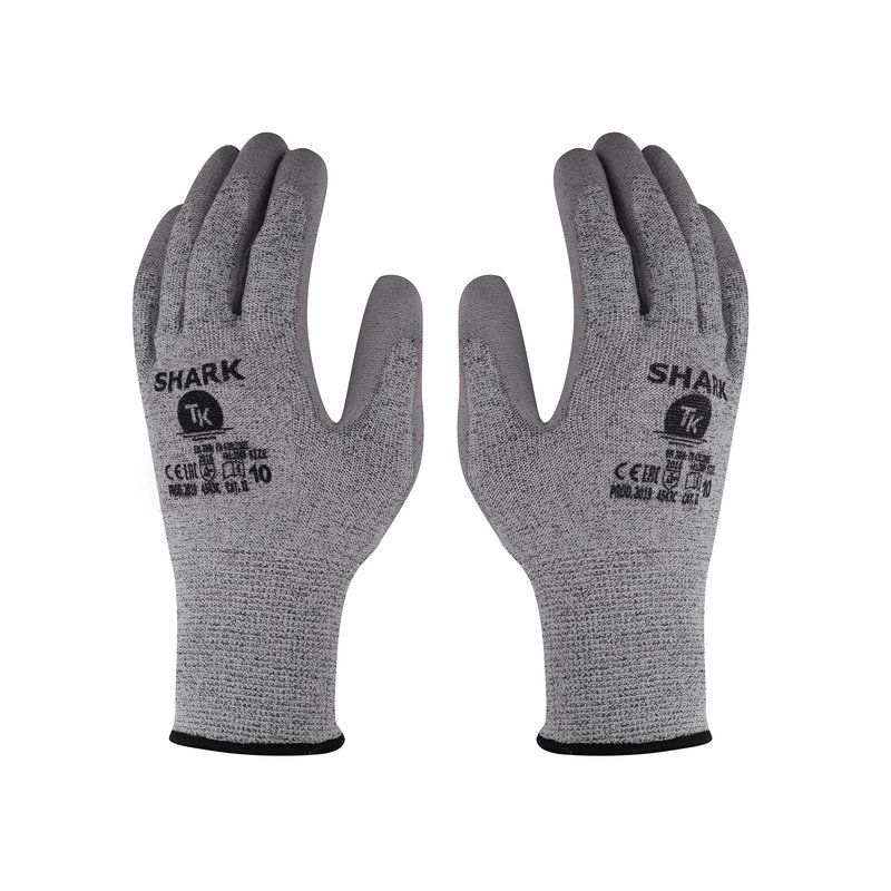 Rękawice TK Shark Antyprzecięciowe Rozm. 9 Szare   /TK GLOVES