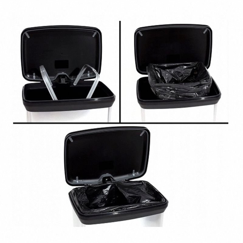 Curver 187178 metalizowany kosz pedałowy 50L czarny