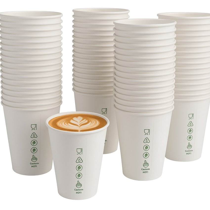 Kubek Papierowy Biały 250ml śr.80 Bio 50szt.  /Love Nature