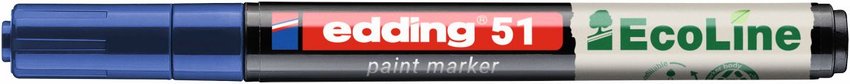 Marker olejowy na bazie wody e-51 EDDING EcoLine 1-2mm niebieski