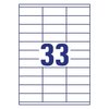 Etykiety Samoprzylepne Avery 70x25.4 33/A4 A'100 Białe No.3421