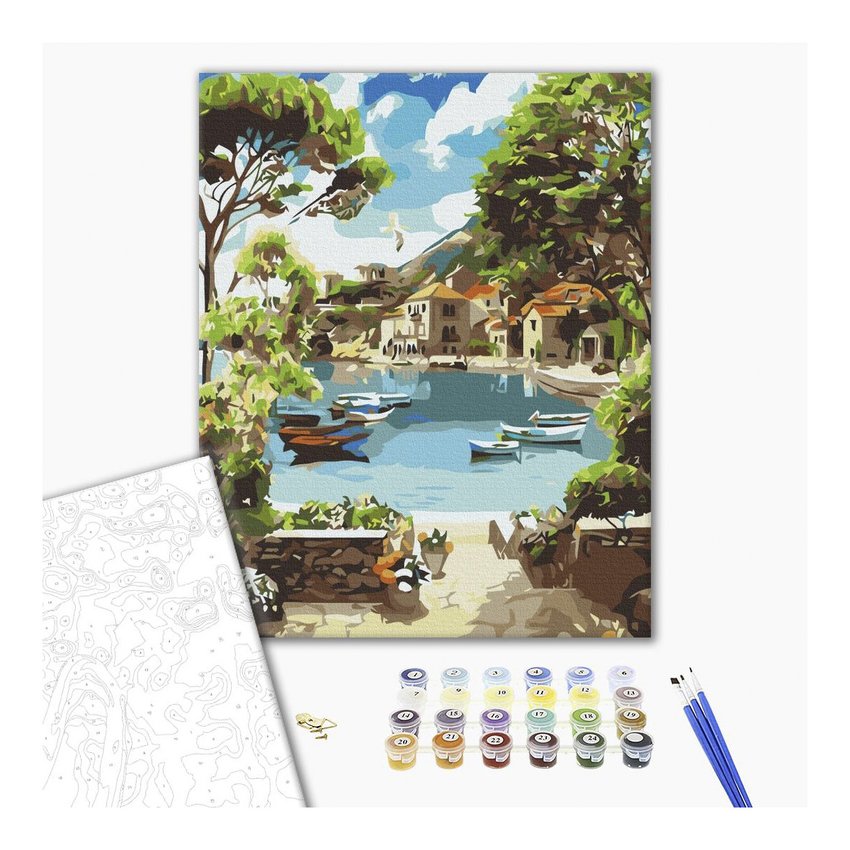 Malowanie po numerach BRUSHME 40x50 cm lazurowa zatoka 1 szt.