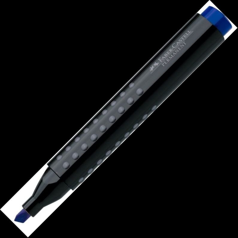 Grip Marker Permanentny Niebieski Końcówka Ścięta Faber-Castell