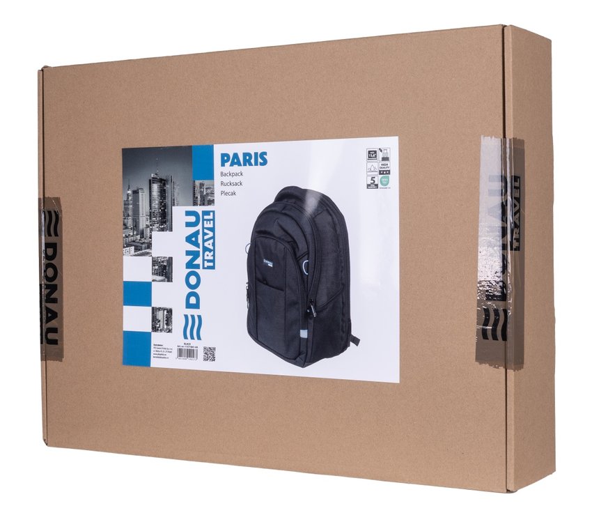 Plecak DONAU TRAVEL Paris 15,6" 30l czarny