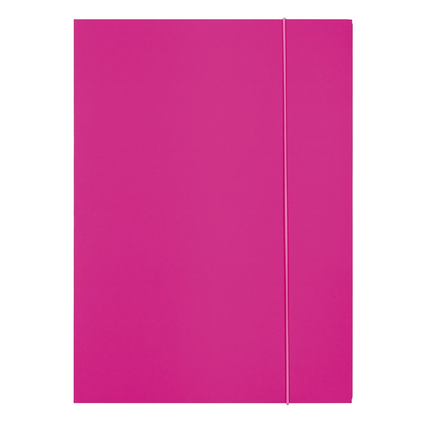 Teczka z gumką OFFICE PRODUCTS Fluo soft touch karton/lakier A4 320gsm 3-skrz., mix kolorów
