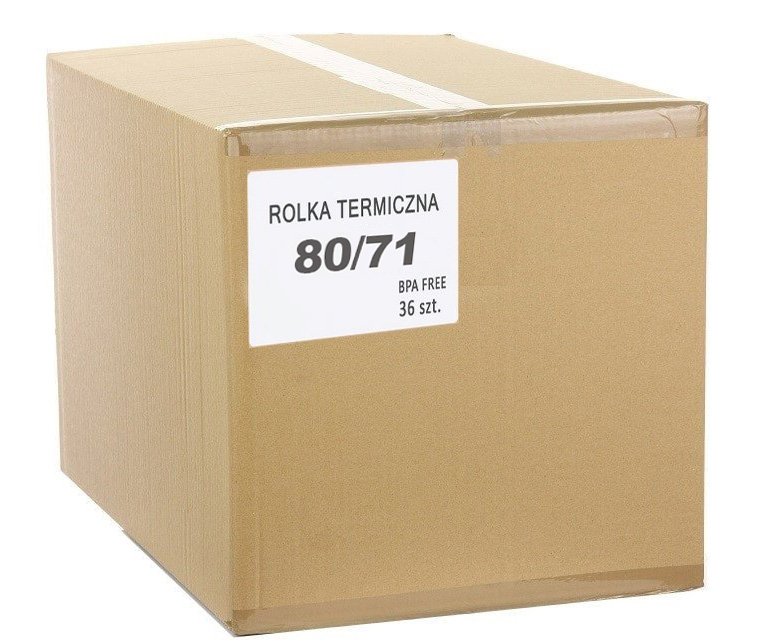 Papier termiczny w rolkach 80x71 mm, opak. 36 szt.