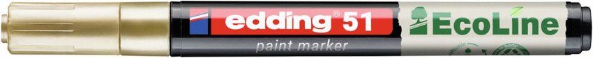 Marker olejowy na bazie wody e-51 EDDING EcoLine 1-2mm złoty