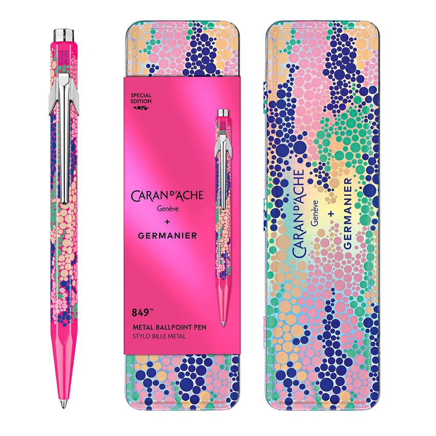 Długopis CARAN D'ACHE 849 Germanier w pudełku różowy neonowy