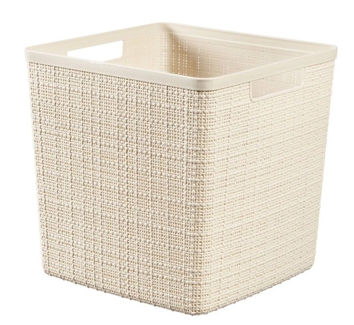 Koszyk Kwadratowy Jute 17l Kremowy / Curver 245372