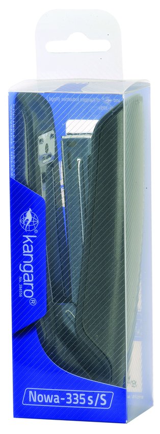 Zszywacz Kangaro Nowa-335S/S Zszywa Do 30 Kartek Metalowy W Pudełku PP Metaliczny Szary