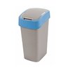 Kosz uchylny Flip 45L srebrno niebieski Curver 217818