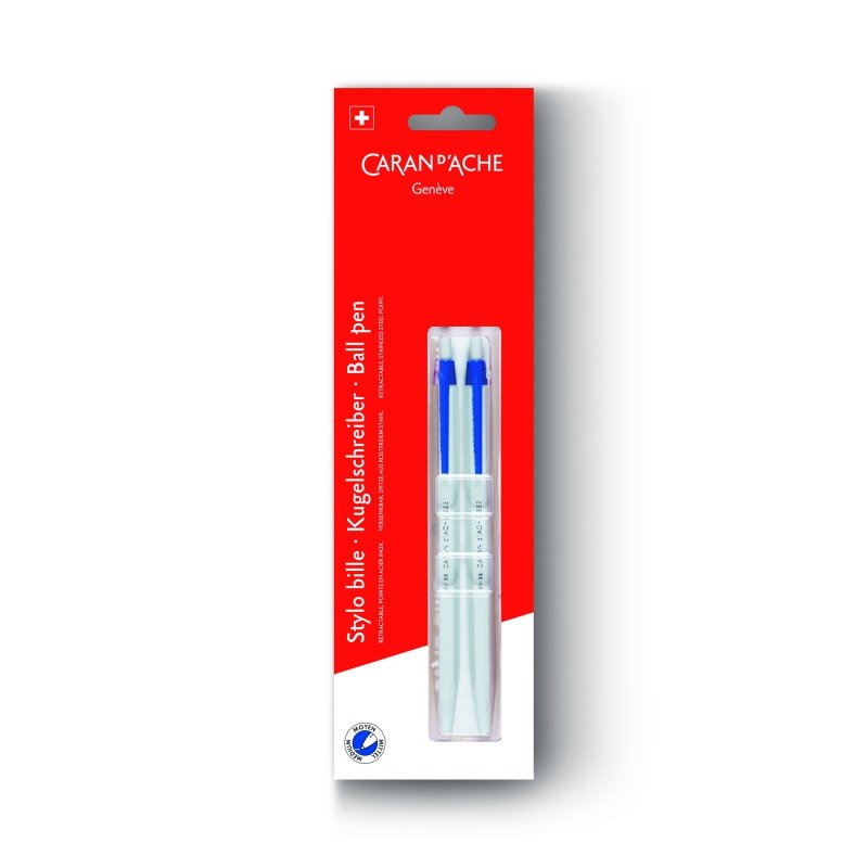 Długopis jednorazowy Caran d'Ache 825 2szt., blister niebieski