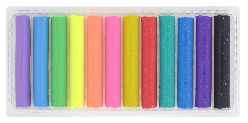 Plastelina Cricco 12 Kolorów (6X Fluo+ 6X Brokat)