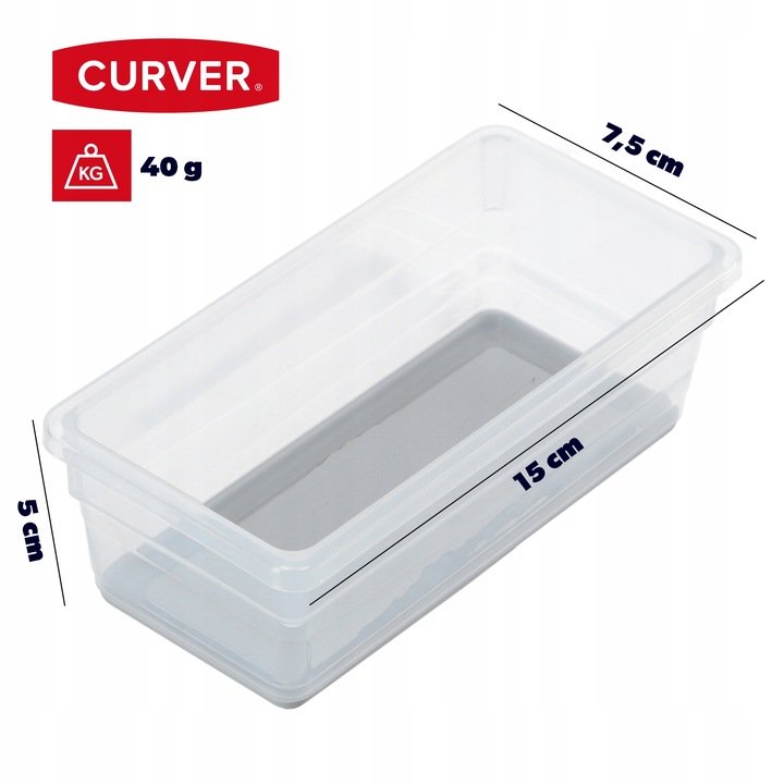 Curver Sistemo Organizer do szuflady 2 transparentny szary