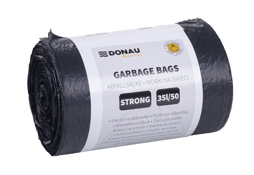 Worki na śmieci DONAU HOME mocne (LDPE), 35l 50 szt., czarne