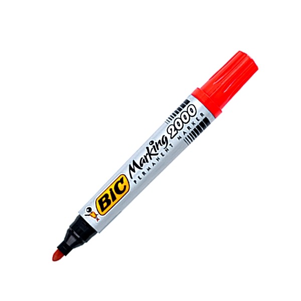 Marker Permanentny Bic 2000 Okrągły Czerwony [8209133]