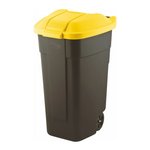 Curver 214128 pojemnik 110L do segregacji na kółkach czarny żółty