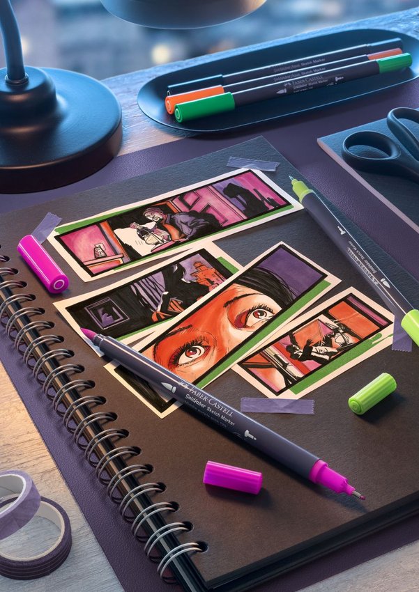 Pisak Goldfaber Sketch Dwustronny Zestaw 24 Kol. Faber-Castell