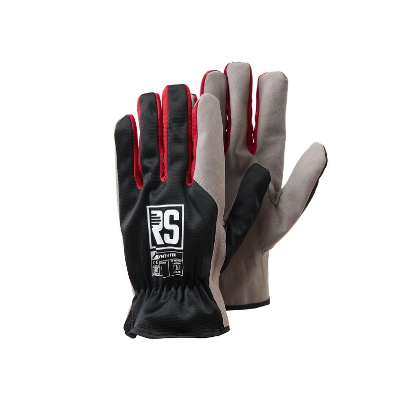 Rękawice Monterskie RS Synth Tec Rozm. 11 Czarne  /RS-Schutz