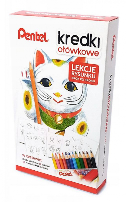 Kredki Ołówkowe12 kol. Lekcje Rysunku  /Pentel