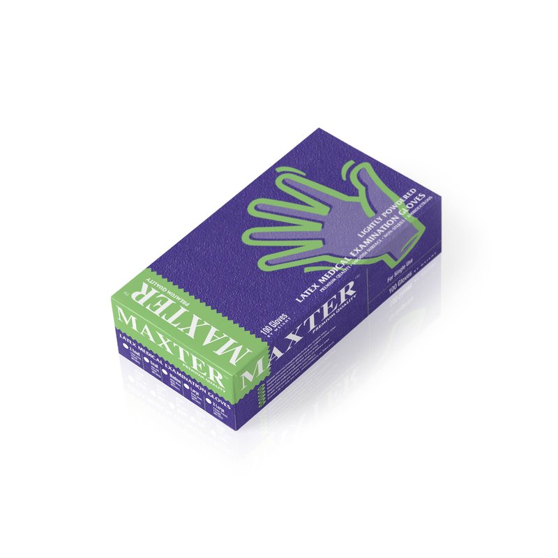 Rękawice Lateksowe Pudrowe Maxter 100 szt. L  /