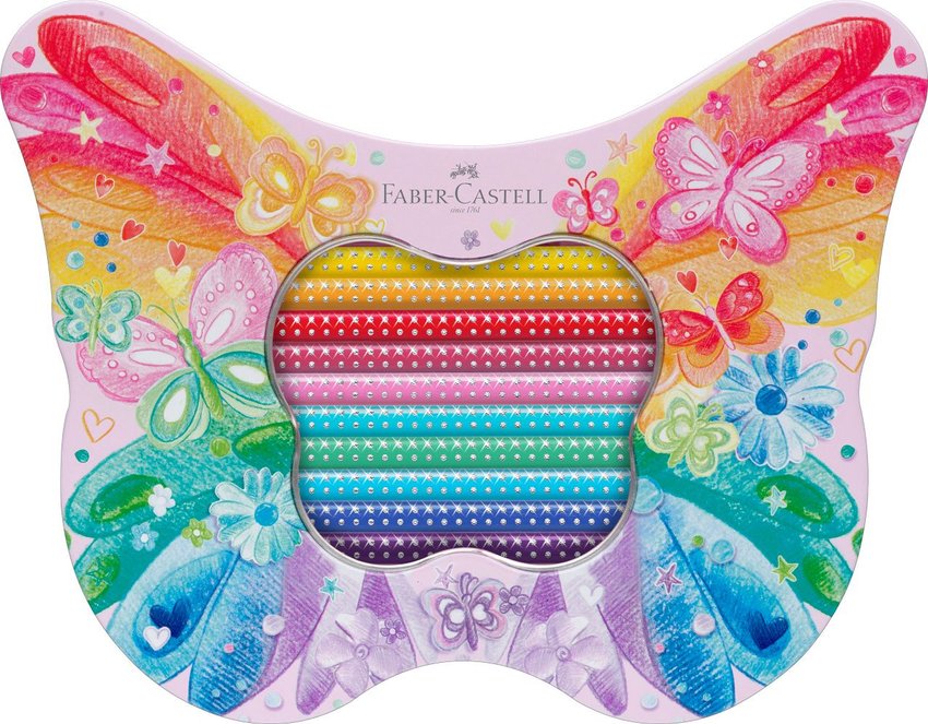 Kredki Ołówkowe Sparkle W Opakowaniu Upominkowym Butterfly Faber-Castell