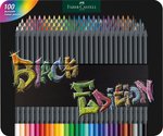 Kredki Trójkątne Black Edition 100 Kol.Opakowanie Metalowe Faber-Castell